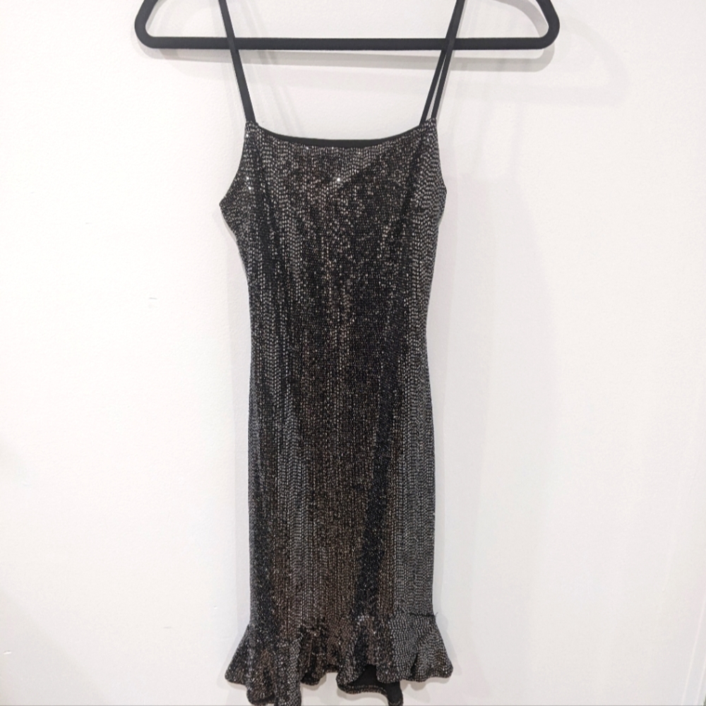 Sequin spaghetti strap sequin dress